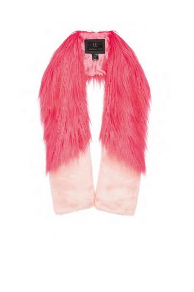 Unreal Fur URF2100655-COP-Fire & Ice Scarf Coral Pink