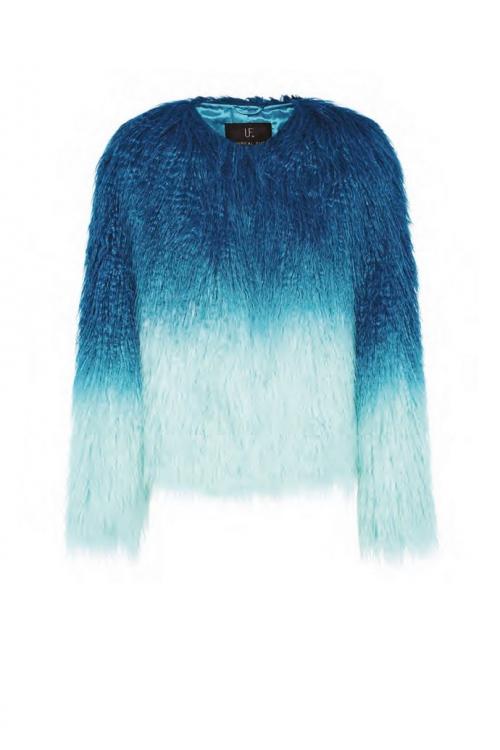 Unreal Fur URF2100465-OMA-Pastorale Jacket Ombre Aqua