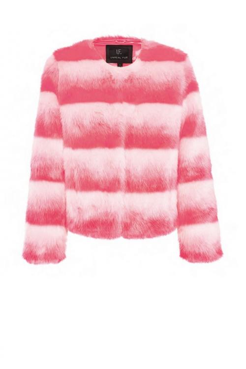 Unreal Fur URF2100485-COP-Dream On Jacket Coral Pink