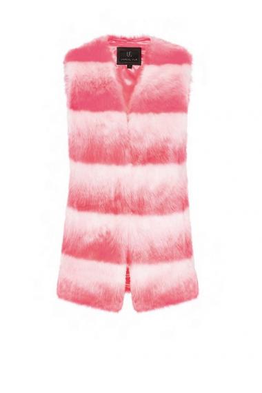 Unreal Fur URF2100585-COP-Dream On Vest  Coral Pink