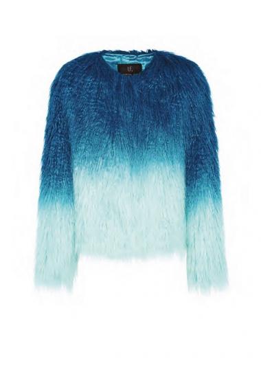 Unreal Fur URF2100465-OMA-Pastorale Jacket Ombre Aqua