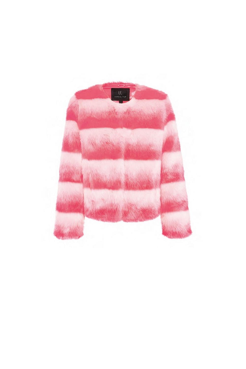 Unreal Fur URF2100485-COP-Dream On Jacket Coral Pink