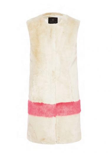 Unreal Fur URF2100545-CHC-Tundra Vest  Champagne/Coral