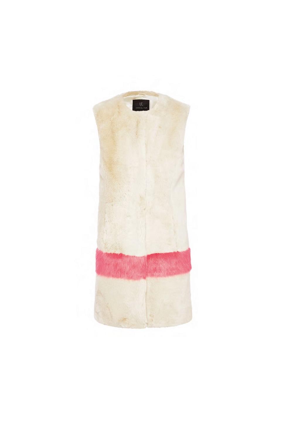 Unreal Fur URF2100545-CHC-Tundra Vest  Champagne/Coral