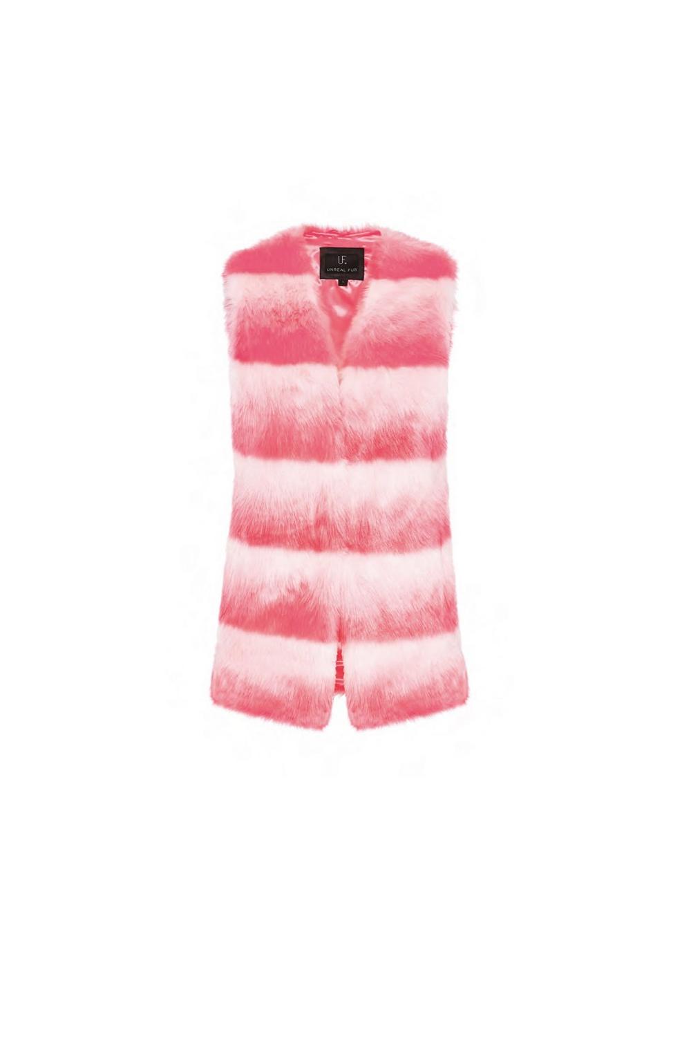 Unreal Fur URF2100585-COP-Dream On Vest  Coral Pink