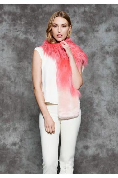 Unreal Fur URF2100655-COP-Fire & Ice Scarf Coral Pink