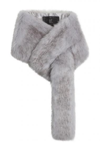 Unreal Fur URF8700255-GRY-Silver Lining Scarf Grey