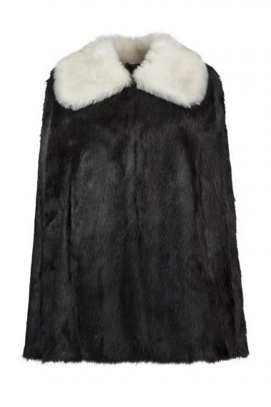 Unreal Fur URF8700085-BLC - Majestic Cape  Black/Cream