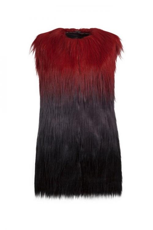 Unreal Fur URF8700375-RCB-Mercury Rising Vest Red/Charcoal/Black