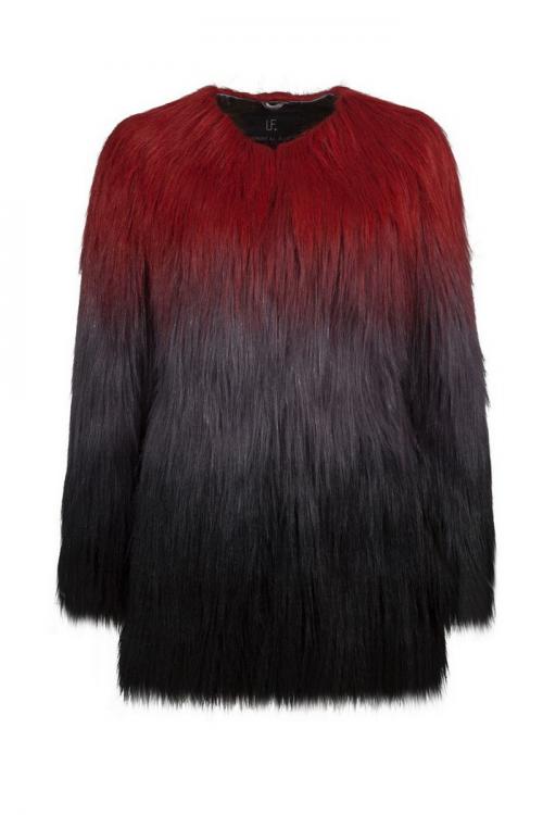 Unreal Fur URF8700445-RCB-Mercury Rising Coat Red/Charcoal/Black