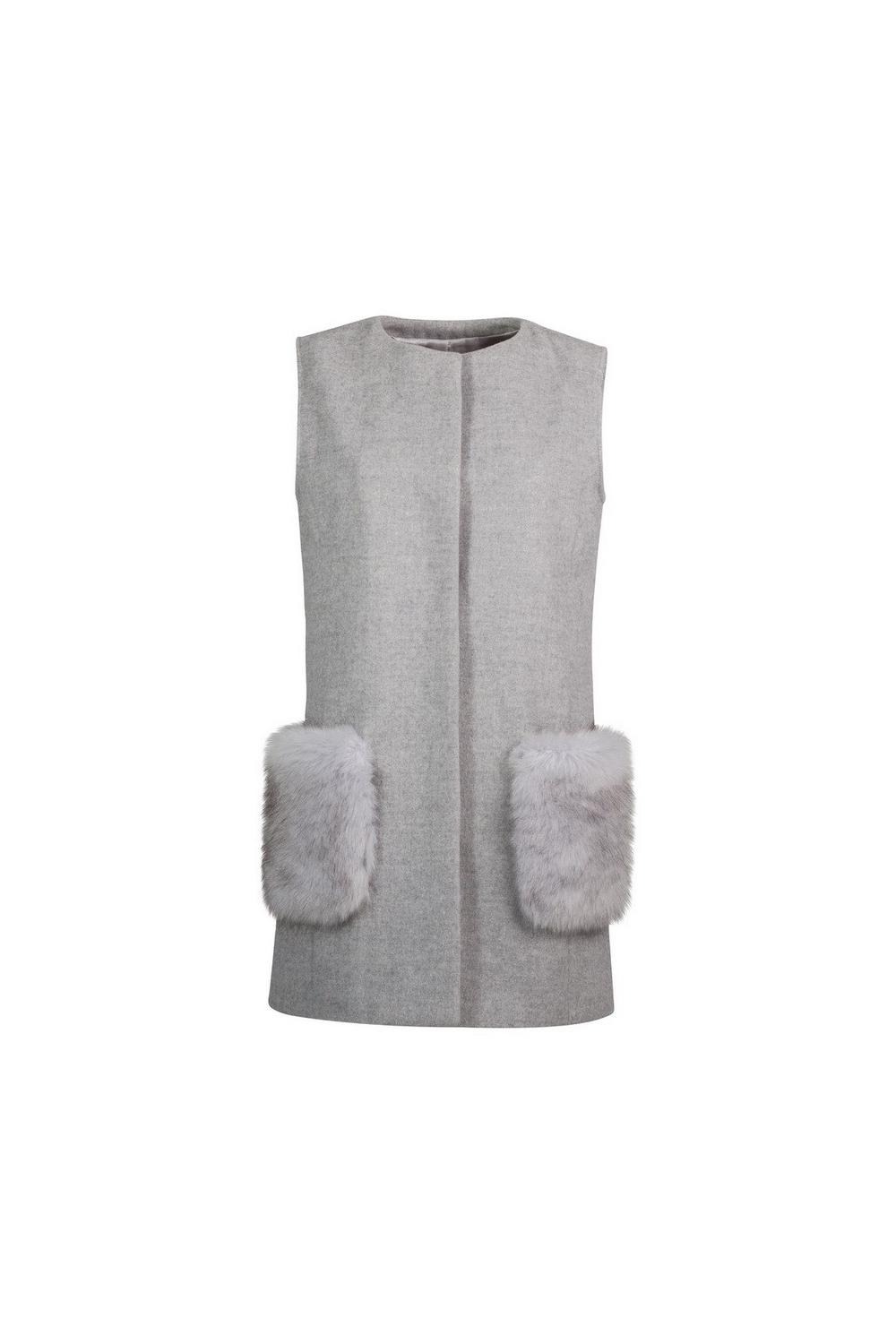 Unreal Fur URF8700135-GRY-Vested Interest Gilet Grey