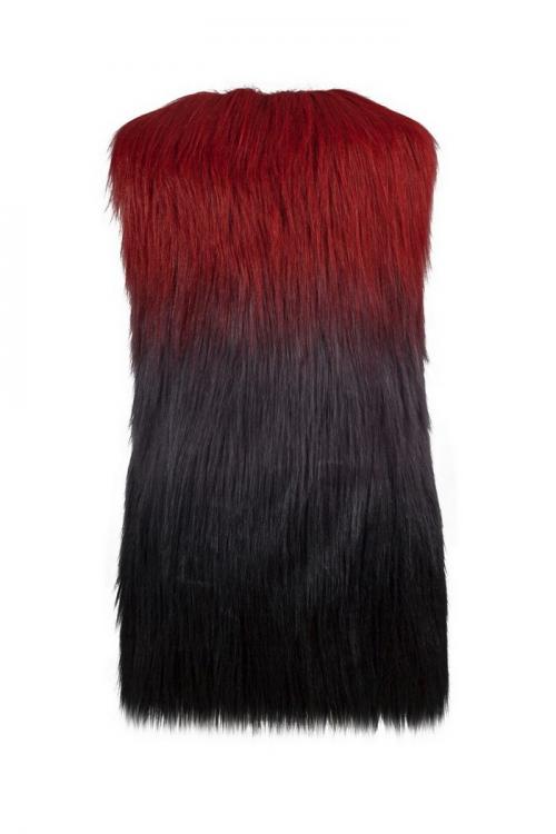 Unreal Fur URF8700375-RCB-Mercury Rising Vest Red/Charcoal/Black