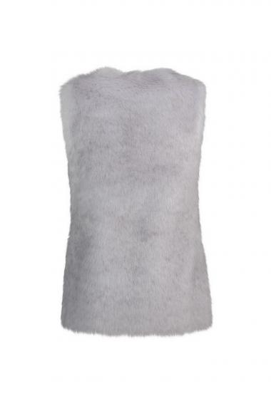 URF8700395-GRY-Silver Lining Vest Unreal Fur