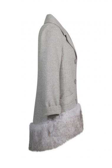 Unreal Fur URF8700455-GRY-Philosopher Stone Coat Grey