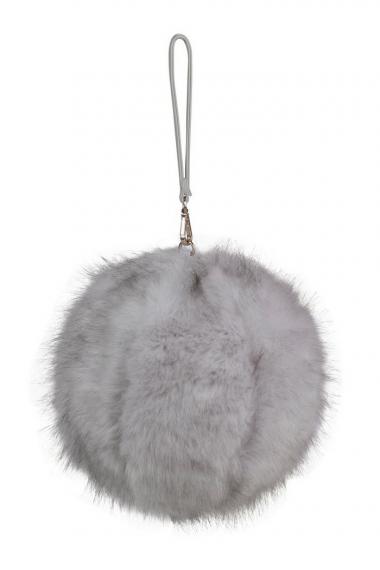 Unreal Fur URF8700505-GRY-Elements Clutch Grey