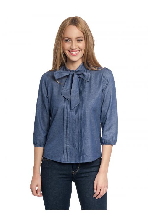 Vive Maria Victorian Denim Blouse darkblue