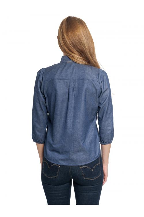 Vive Maria Victorian Denim Blouse darkblue