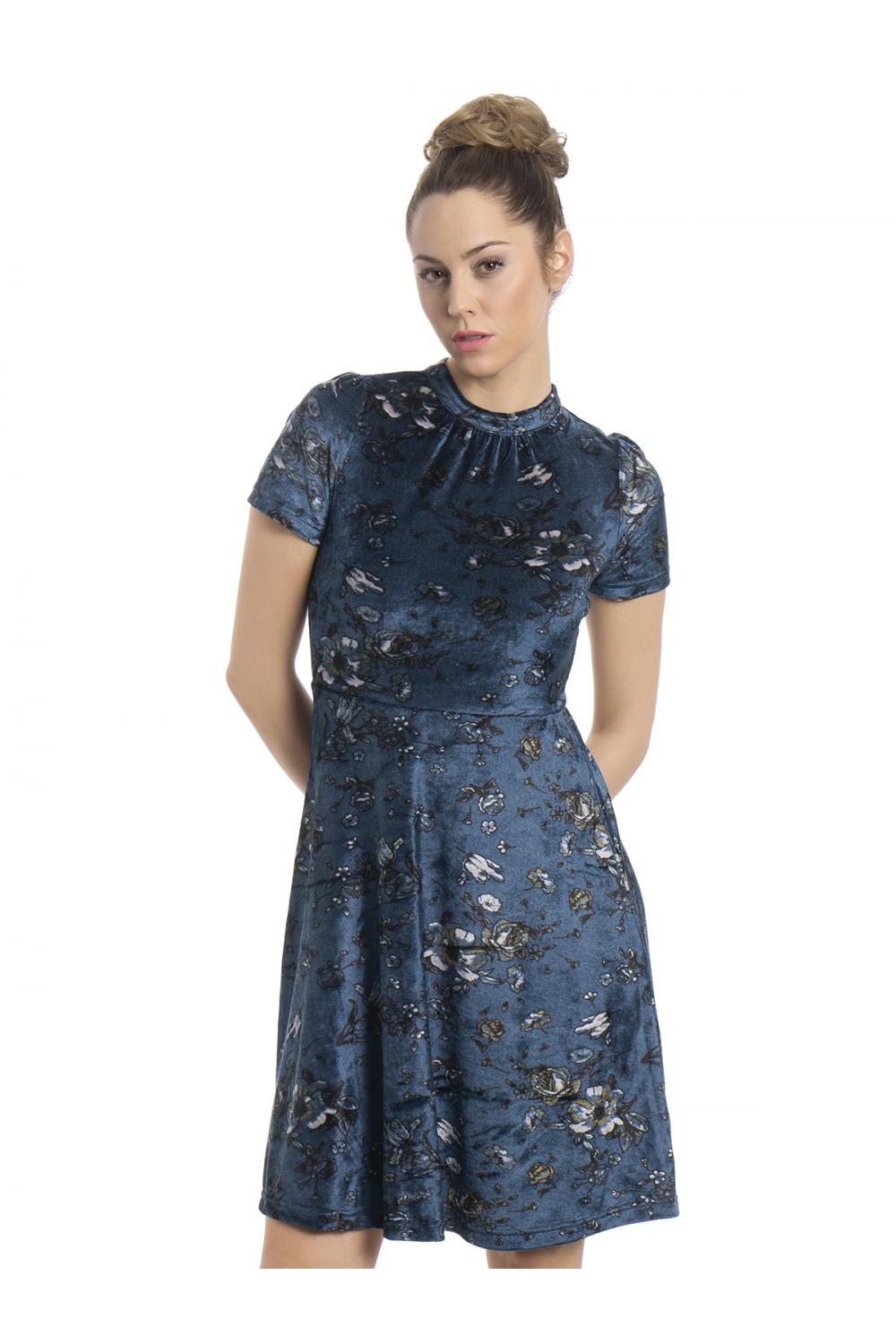 Vive Maria Velvet Girl Dress blue