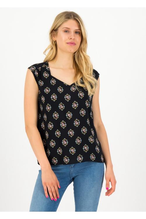 Blutsgeschwister Ärmellose-Bluse 'flaming heart blousetop'