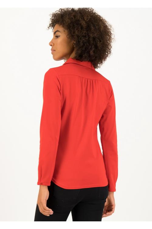 Blutsgeschwister logo bluse longsleeve just me in red