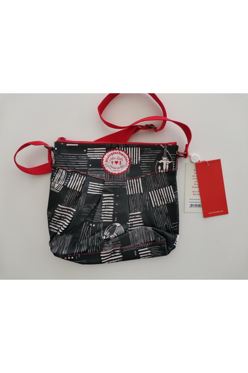 Huge Heart Bag - Crazy Stripes