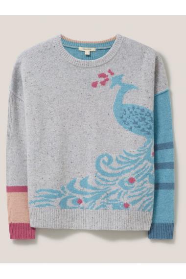 White Stuff PEACOCK STRIPED JUMPER