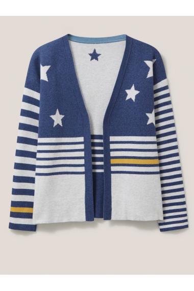 White Stuff REVERSIBLE STAR CARDI