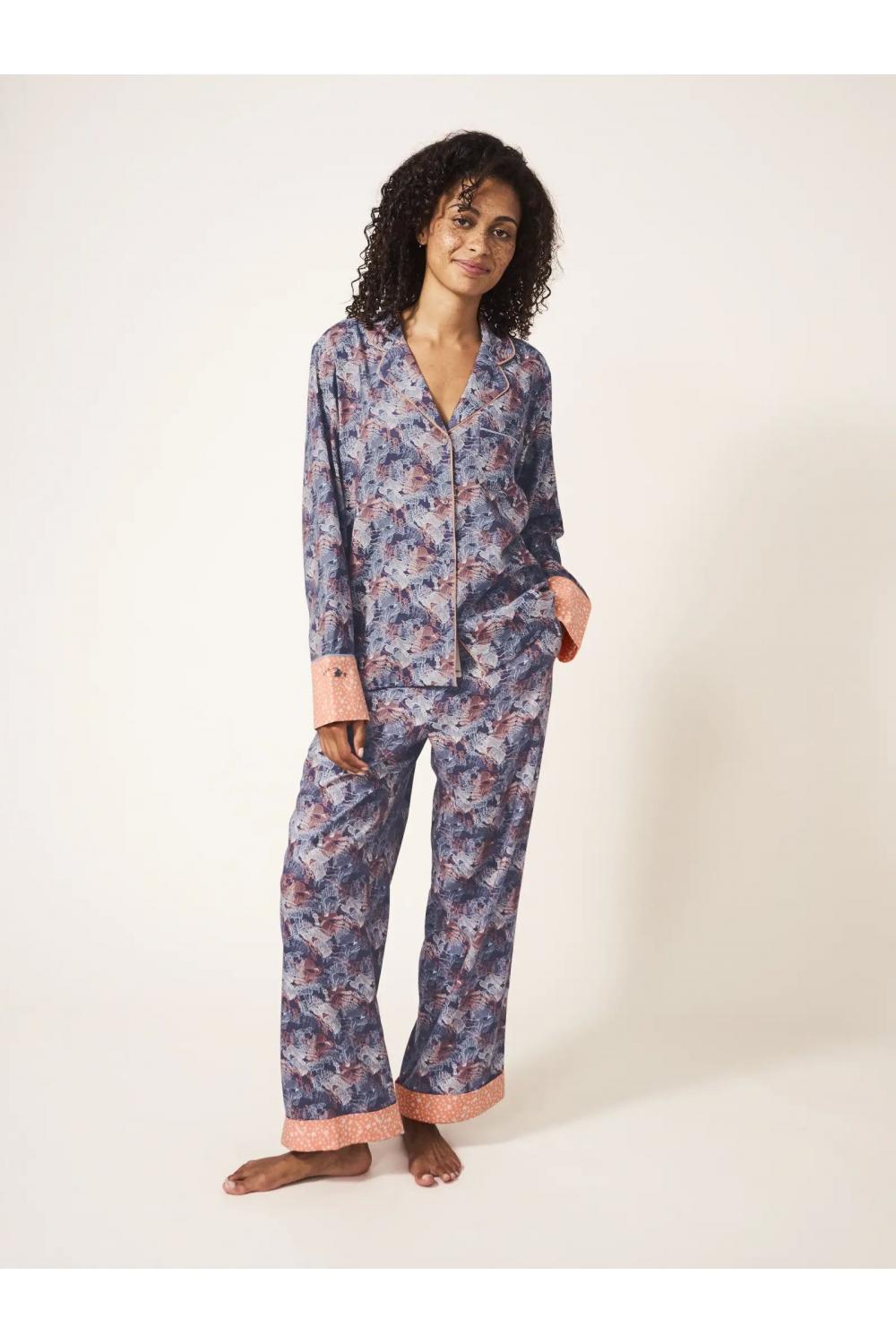 White Stuff Nina Woven Organic Pyjama Shirt