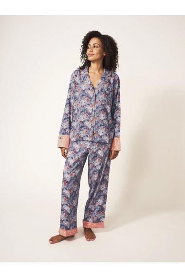 White Stuff Nina Woven Organic Pyjama Shirt