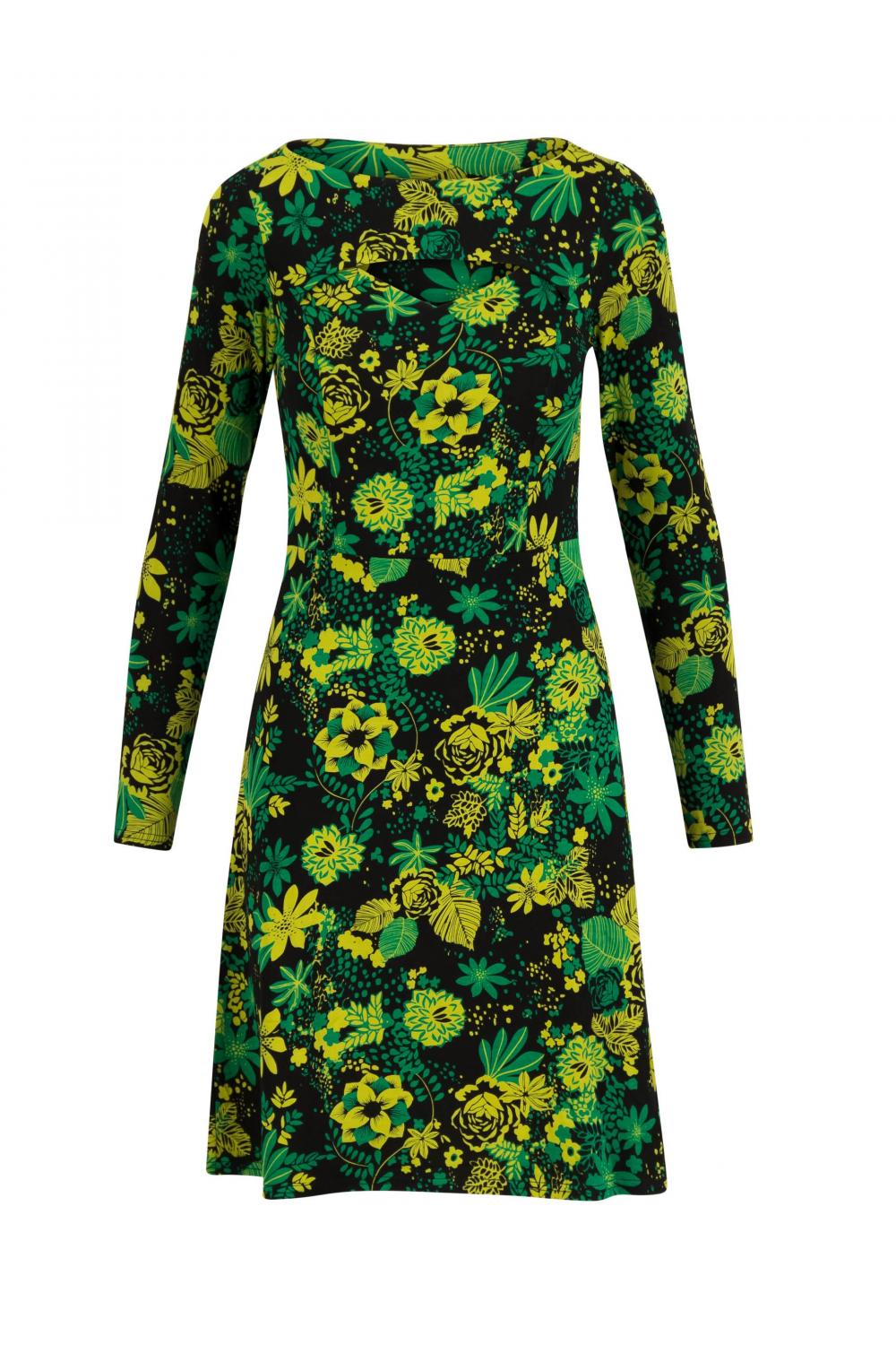 Blutsgeschwister Midi- Kleid Petite Raffinesse in green planet