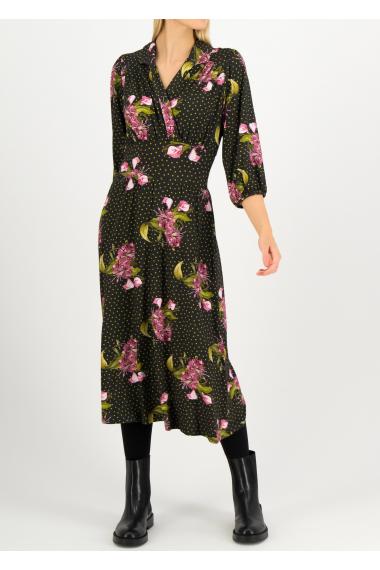 Blutsgeschwister Midi- Kleid Hédoniste Libre in night blooming