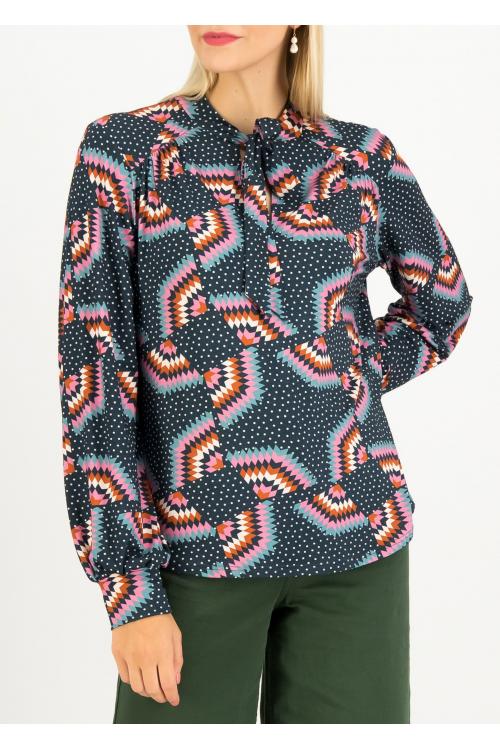 Blutsgeschwister Langarm- Shirt L'Odelette pour Helma in rainbow ikat