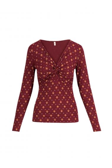 Blutsgeschwister Langarm- Shirt Hot Knot Lacy in flower power millefleurs