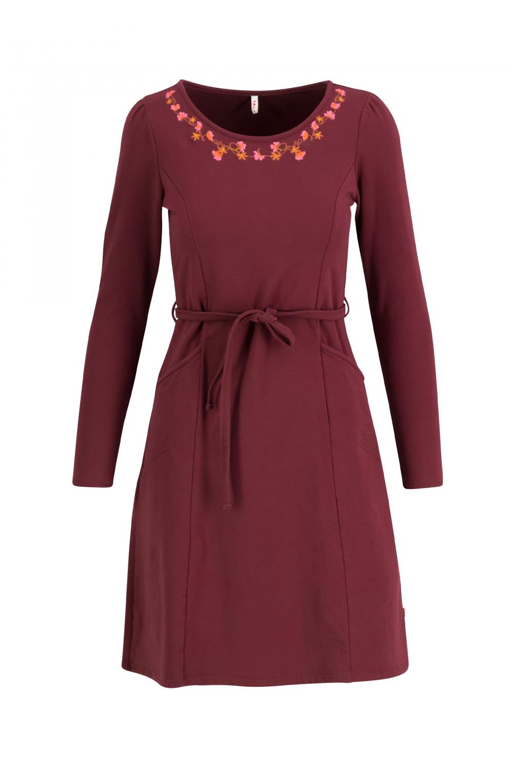 Blutsgeschwister Midi- Kleid Très charmeuse tous les jours in raisin red