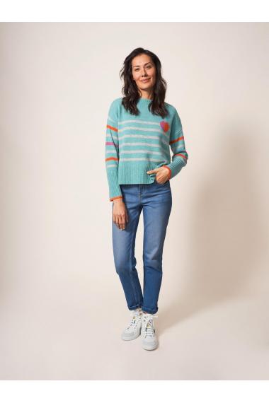 HEART AND STRIPE JUMPER