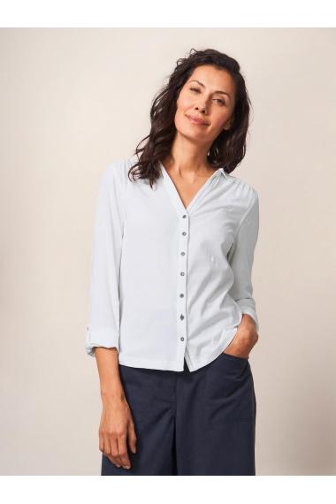 White Stuff ANNIE EMBROIDERED JERSEY SHIRT