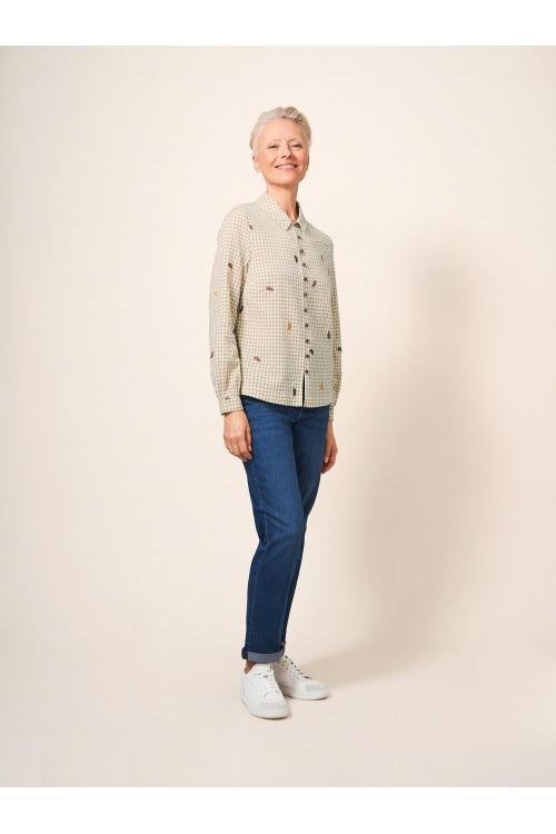 WHITE STUFF MADELINE EMBROIDERED SHIRT