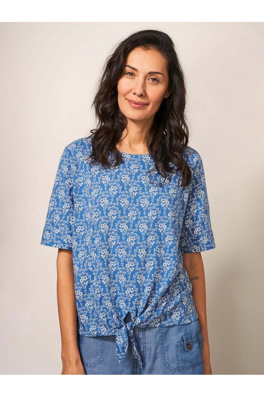 White Stuff TIE HEM TOP