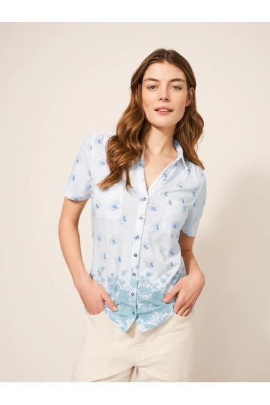 White Stuff PENNY POCKET JERSEY SHIRT