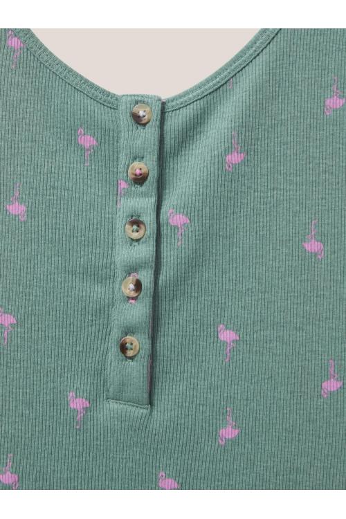 White Stuff SHERBET VEST TEAL PRINT