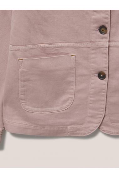 White Stuff Carrie Denim Jacket Mid Pink