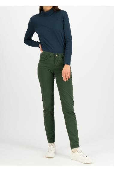 Blutsgeschwister Maxi- Hose Mid Waist Slim in leafy green