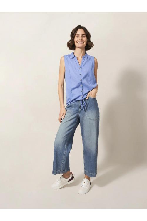 White Stuff Tia Wide Leg Cropped Jean