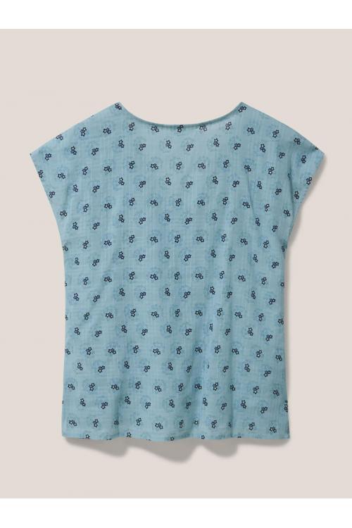 White Stuff Rae Organic Cotton Vest Teal Mlt