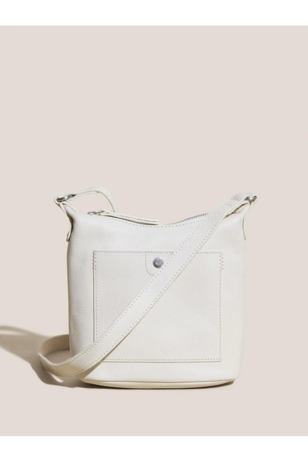 White Stuff Mini Fern Leather Crossbody