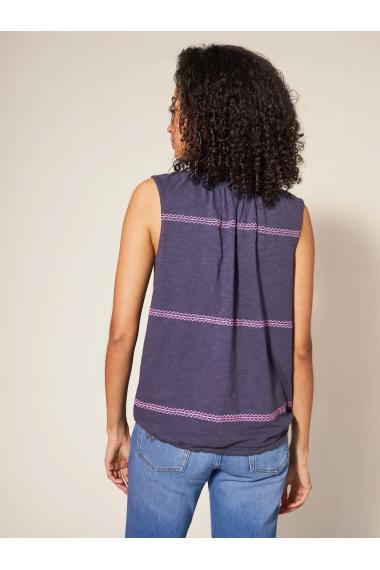 White Stuff SUNRISE EMBROIDERED VEST Purple Mlt