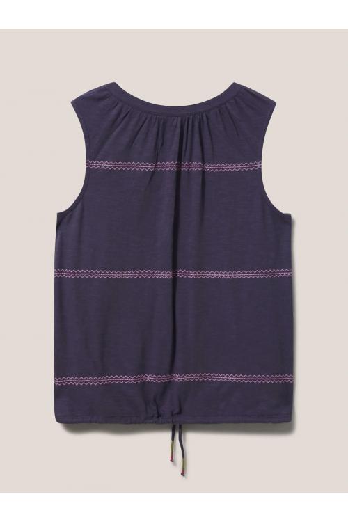 White Stuff SUNRISE EMBROIDERED VEST Purple Mlt