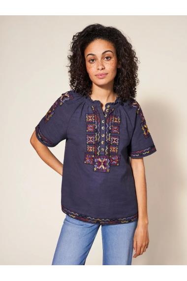 White Stuff Frida Embroidered Blouse