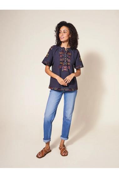 White Stuff Frida Embroidered Blouse