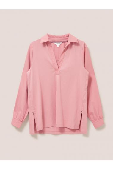 White Stuff FRAN SHIRT in MID PINK